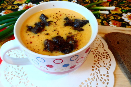 Морковно-сырный суп с подберёзовиками: шаг 5