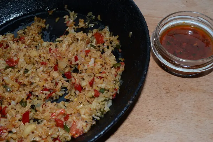 Khao phad - рис с омлетом: шаг 7