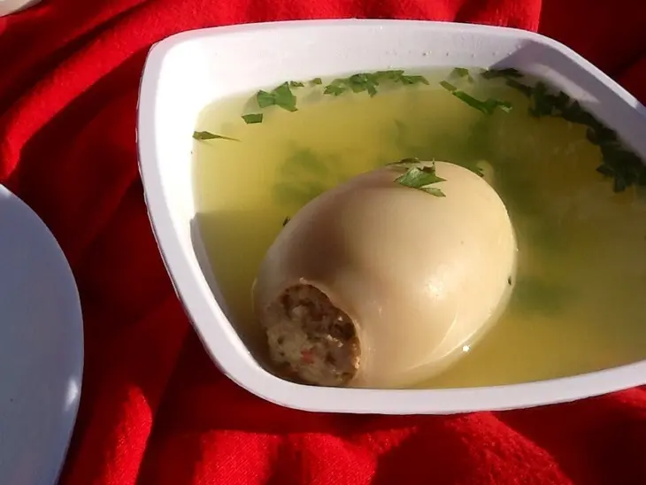 Тайский суп с фаршированными кальмарами: шаг 6
