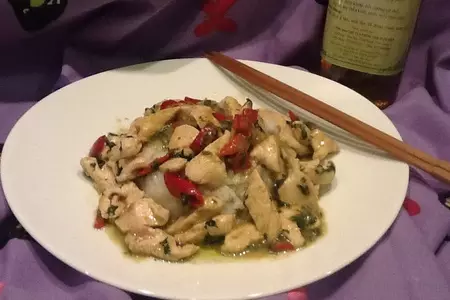 "гаэнг каи ваан гай" или зеленый карри с курицей: шаг 6