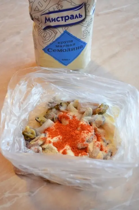 Чесночный рис с морепродуктами фри в тайском стиле: шаг 6