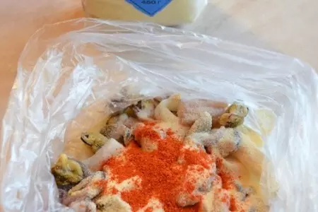 Чесночный рис с морепродуктами фри в тайском стиле: шаг 6