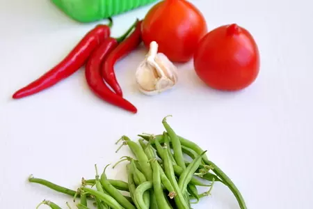 Грибной суп со стручковой фасолью и баклажанами: шаг 4