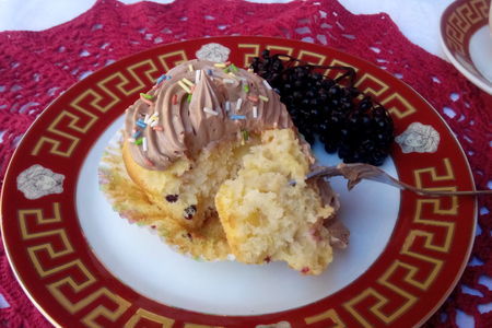 Яблочные мини -кексы с черноплодной рябиной для нашей именницы-манюши!: шаг 9