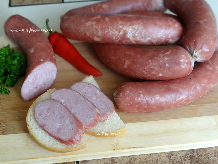 Свиная не жирная домашняя колбаса: шаг 9