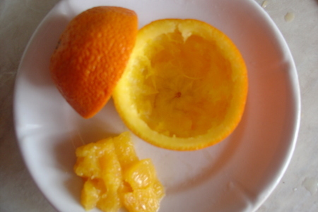 Апельсиново- шоколадный кекс в апельсине за 5 минут: шаг 2