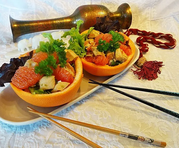Салат с курицей и грейпфрутом.: шаг 8