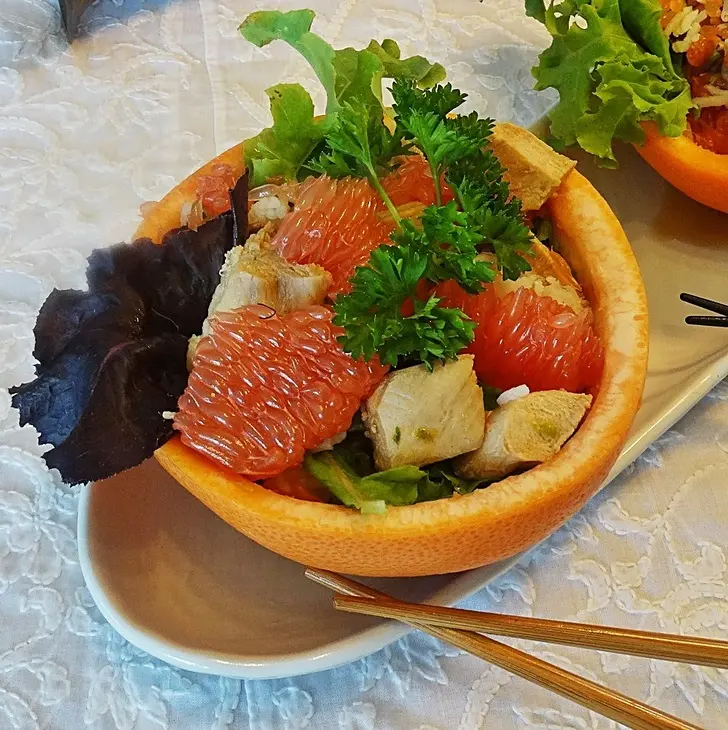Салат с курицей и грейпфрутом.: шаг 9