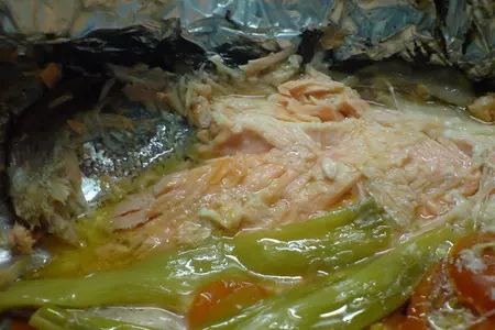 Салат с морской форелью и овощами: шаг 1
