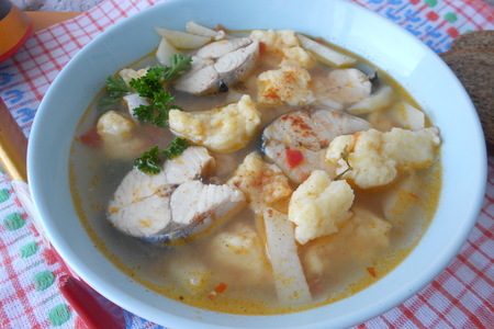 Рыбный суп с клецками: шаг 7