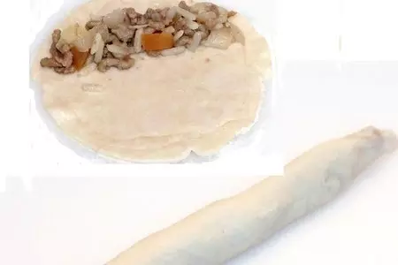 Оладьи с луково-мясной начинкой по тайски: шаг 7