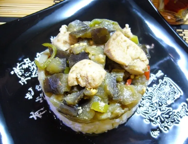 Зеленое карри с баклажаном и курицей: шаг 6