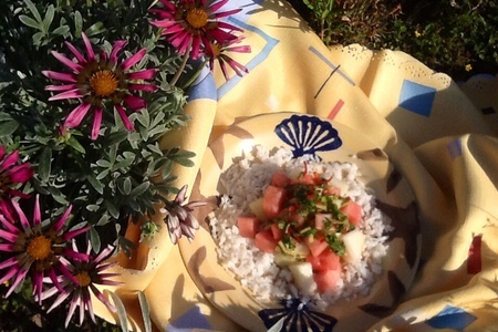 Тайский салат из дыни и риса с кинзой: шаг 6
