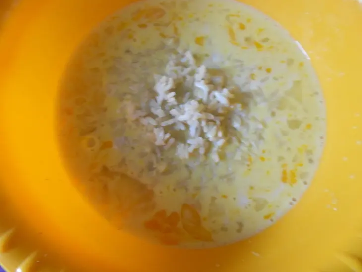 Запеченная тыква  с рисом и кремом по тайски: шаг 4