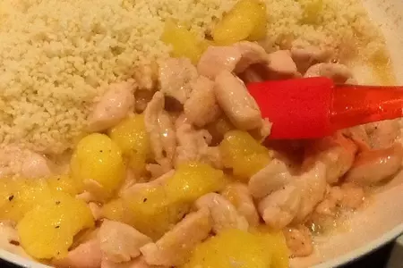 Каша из кус-куса с курицей и ананасом: шаг 6