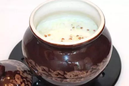 Каша гречневая, молочная с кабачком: шаг 7