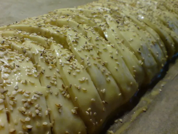 Датская закусочная плетёнка  с мясом индейки и сыром: шаг 7