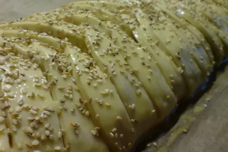 Датская закусочная плетёнка  с мясом индейки и сыром: шаг 7
