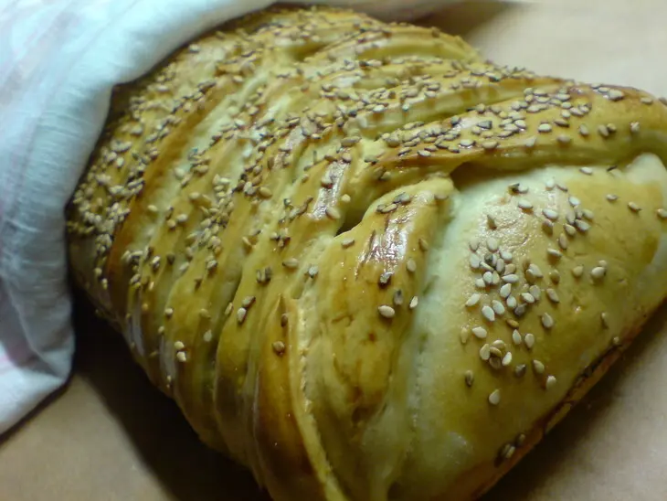 Датская закусочная плетёнка  с мясом индейки и сыром: шаг 8