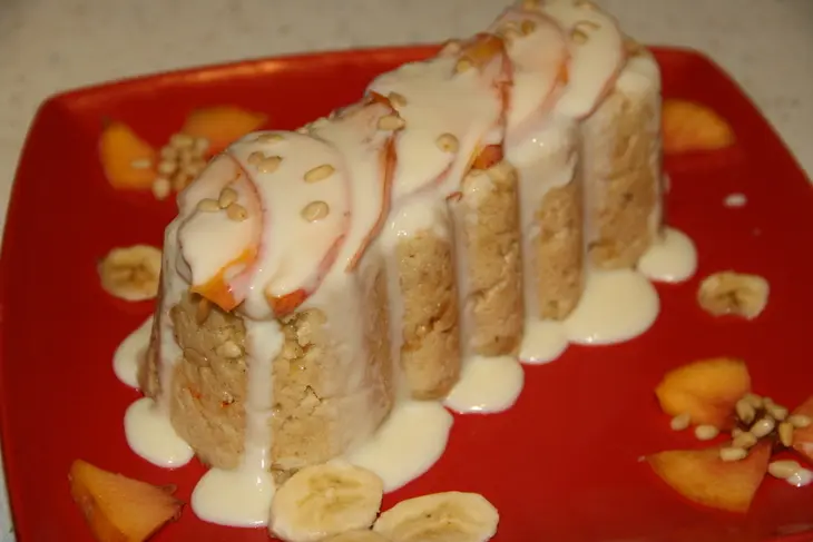 Шафрановый пудинг из манной каши с кардамоном и кедровыми орехами: шаг 13
