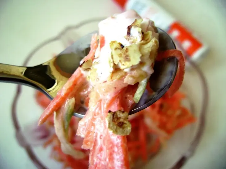 Салат из моркови и тыквы со сливочной заправкой.: шаг 7