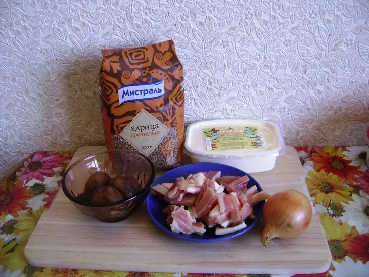 Каша гречневая, купеческая, богатая. русская кухня.: шаг 1