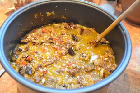 Перловая каша с сердцем, баклажанами и ароматом дымка: шаг 9