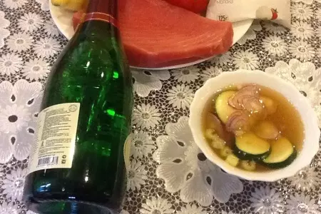 Мильфей из тунца с помидорами конфи и хрустящим базиликом в креме из моцареллы unagrande: шаг 2