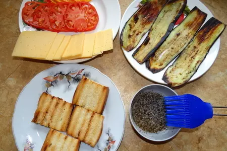 Закусочные бутерброды с баклажаном и мандариновой ноткой: шаг 3