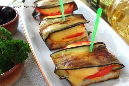 Закусочные бутерброды с баклажаном и мандариновой ноткой: шаг 7