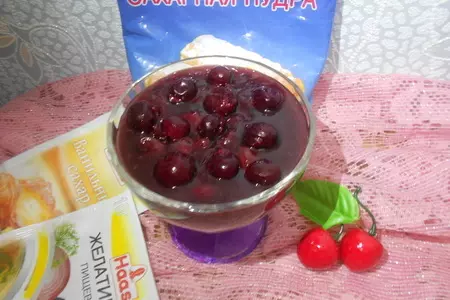 Вишневый кисель со сметанным желе: шаг 7