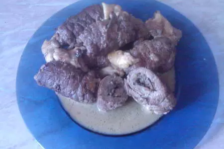 Мясные рулетики с опятами: шаг 6