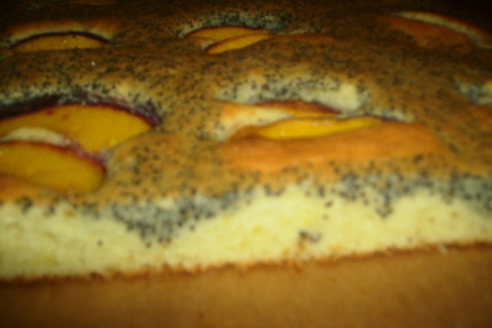 Маковый пирог с персиками: шаг 4