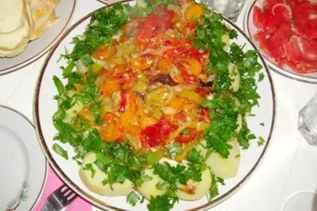 Цыпленок (курица) с овощами тушеный в фольге: шаг 5