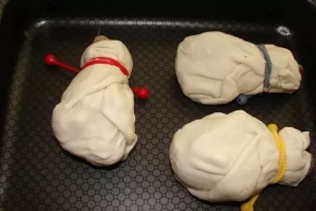 Куриные ножки в слоеном тесте: шаг 4