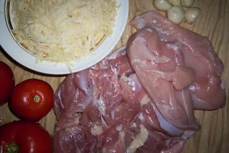 "курица с помидорами и без помидор": шаг 1