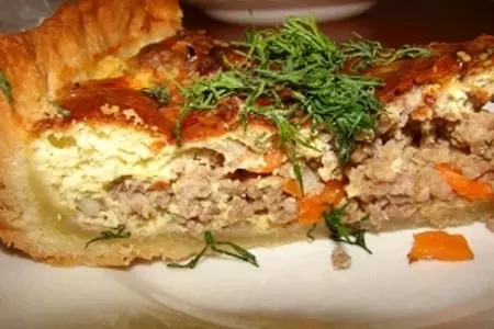 Пирог с мясом в сметанной заливке: шаг 6
