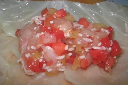 Голубцы с курино-овощной начинкой.: шаг 2