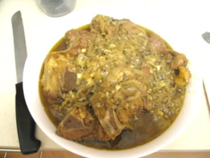 Баранина с луковой подливой.: шаг 6