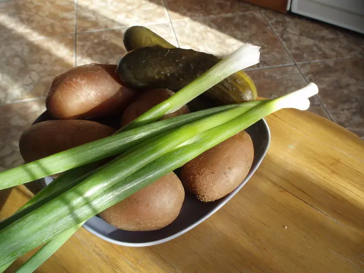 Винегрет (вариат... с селедкой или мясом): шаг 5