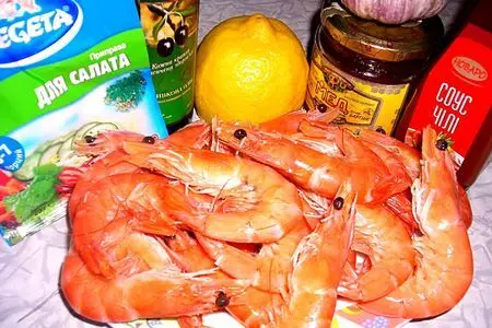 Креветки в остро-медовом соусе: шаг 1