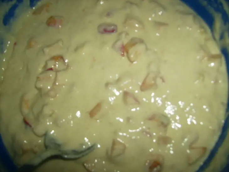 Дрожжевые оладьи с яблоками: шаг 3