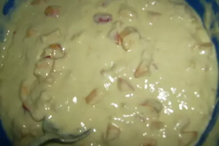 Дрожжевые оладьи с яблоками: шаг 3