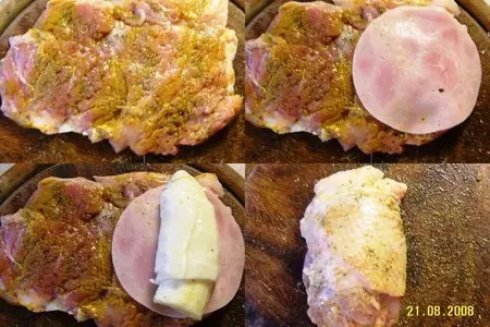 Куриные зразы с кокосом и бананом: шаг 3