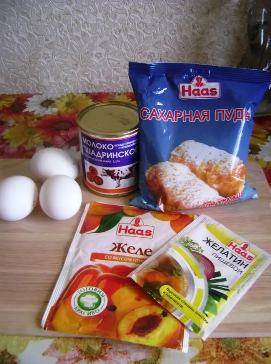 Мусс со вкусом персика «небесное наслаждение»( по мотивам десерта «птичье молоко»).: шаг 1