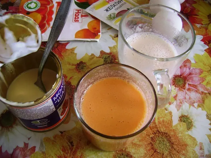 Мусс со вкусом персика «небесное наслаждение»( по мотивам десерта «птичье молоко»).: шаг 2