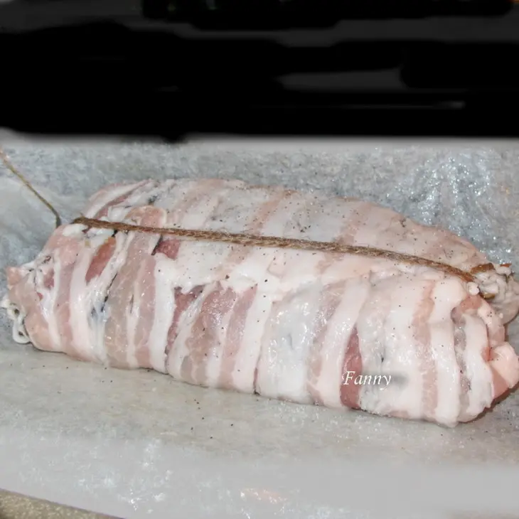 Запеченный свиной рулет. arista in porchetta: шаг 7