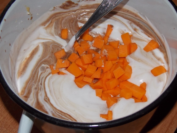 Шоколадно - цитрусовый  пирог: шаг 7
