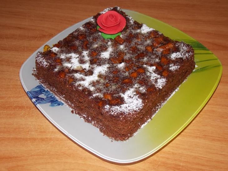Шоколадно - цитрусовый  пирог: шаг 10