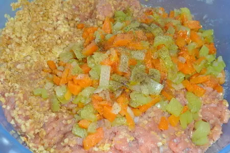 Запеченные рыбные котлеты с овощами "с добрым утром и с хорошим днем!": шаг 6